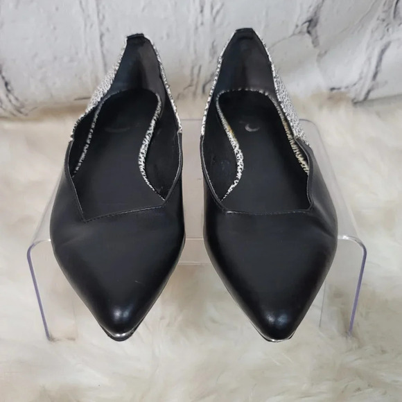 Circus Sam Edelman Women's Sz 7 Slip On Shoes Flats Pointed Toe Black Vegan Art - Picture 11 of 15